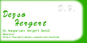 dezso hergert business card